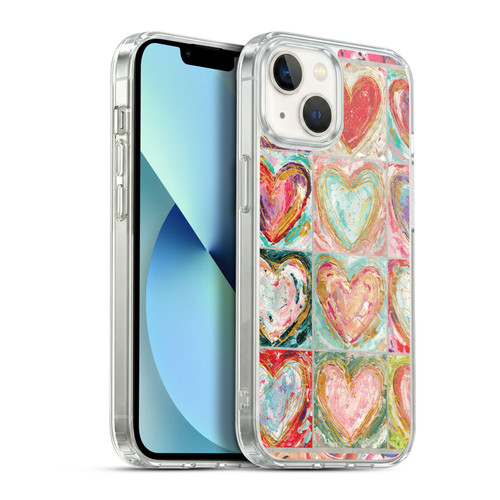 Haley Bush Pattern Painting Hearts Soft Gel Case for Apple iPhone 13