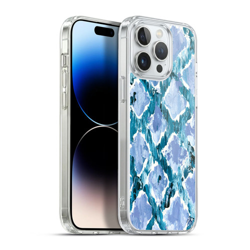 Haley Bush Pattern Painting Blue Diamond Soft Gel Case for Apple iPhone 13 Pro Max & MagSafe