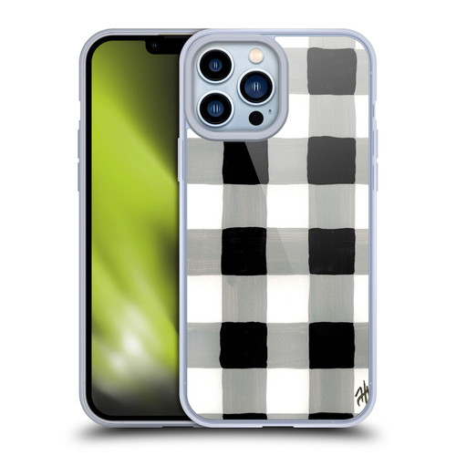 Haley Bush Pattern Painting Buffalo Check Black Soft Gel Case for Apple iPhone 13 Pro Max