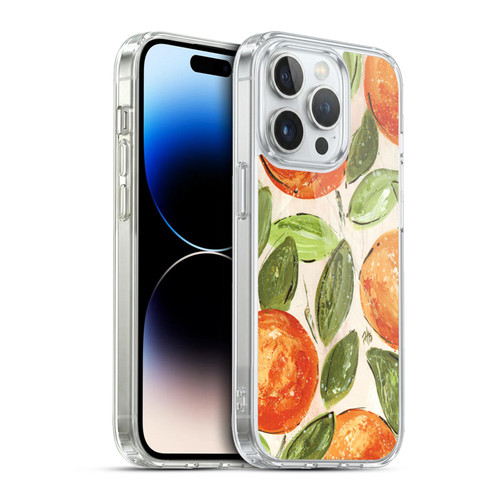 Haley Bush Pattern Painting Orange Splash Soft Gel Case for Apple iPhone 13 Pro & MagSafe