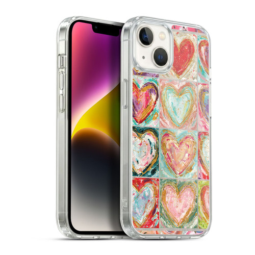 Haley Bush Pattern Painting Hearts Soft Gel Case for Apple iPhone 14 Plus & MagSafe