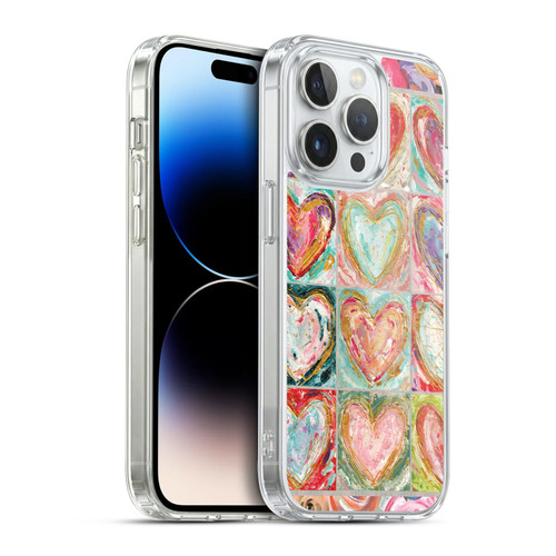 Haley Bush Pattern Painting Hearts Soft Gel Case for Apple iPhone 14 Pro & MagSafe