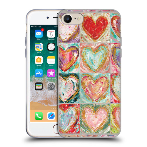 Haley Bush Pattern Painting Hearts Soft Gel Case for Apple iPhone 7 / 8 / SE 2020 & 2022
