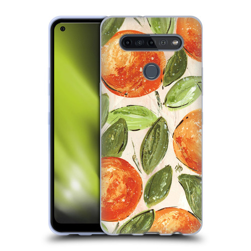 Haley Bush Pattern Painting Orange Splash Soft Gel Case for LG K51S