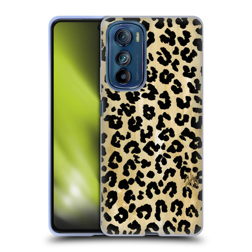 Haley Bush Pattern Painting Leopard Print Soft Gel Case for Motorola Edge 30