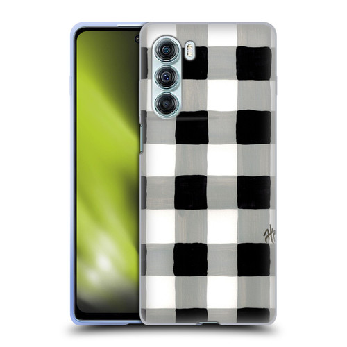Haley Bush Pattern Painting Buffalo Check Black Soft Gel Case for Motorola Edge S30 / Moto G200 5G