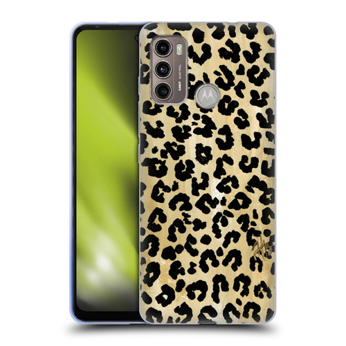 Haley Bush Pattern Painting Leopard Print Soft Gel Case for Motorola Moto G60 / Moto G40 Fusion