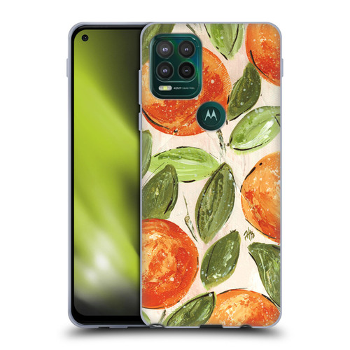 Haley Bush Pattern Painting Orange Splash Soft Gel Case for Motorola Moto G Stylus 5G 2021