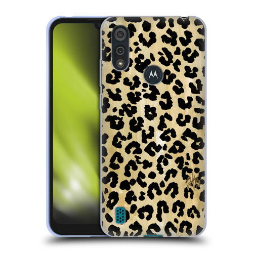 Haley Bush Pattern Painting Leopard Print Soft Gel Case for Motorola Moto E6s (2020)