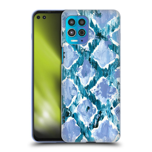 Haley Bush Pattern Painting Blue Diamond Soft Gel Case for Motorola Moto G100