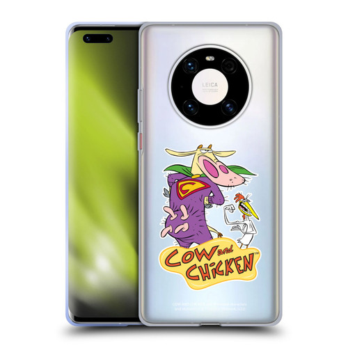 Cow and Chicken Graphics Super Cow Soft Gel Case for Huawei Mate 40 Pro 5G