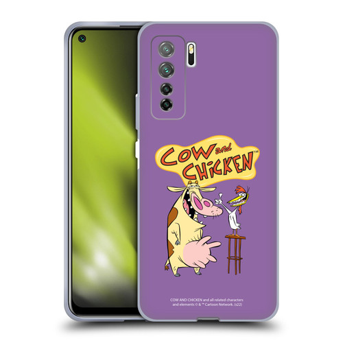 Cow and Chicken Graphics Character Art Soft Gel Case for Huawei Nova 7 SE/P40 Lite 5G