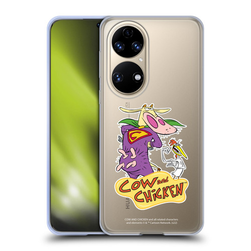 Cow and Chicken Graphics Super Cow Soft Gel Case for Huawei P50