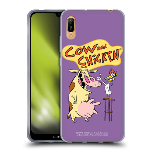 Cow and Chicken Graphics Character Art Soft Gel Case for Huawei Y6 Pro (2019)