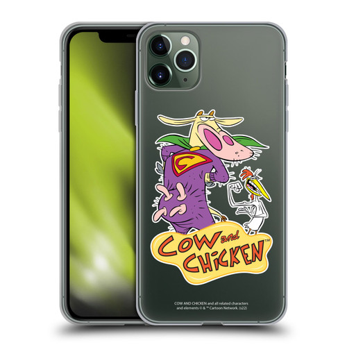 Cow and Chicken Graphics Super Cow Soft Gel Case for Apple iPhone 11 Pro Max