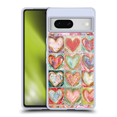 Haley Bush Pattern Painting Hearts Soft Gel Case for Google Pixel 7