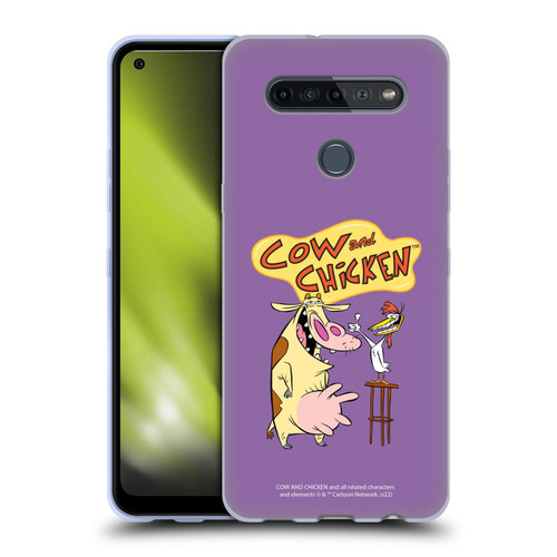 Cow and Chicken Graphics Character Art Soft Gel Case for LG K51S