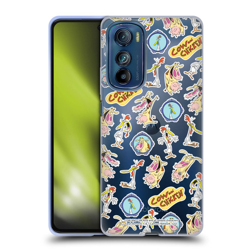 Cow and Chicken Graphics Pattern Soft Gel Case for Motorola Edge 30