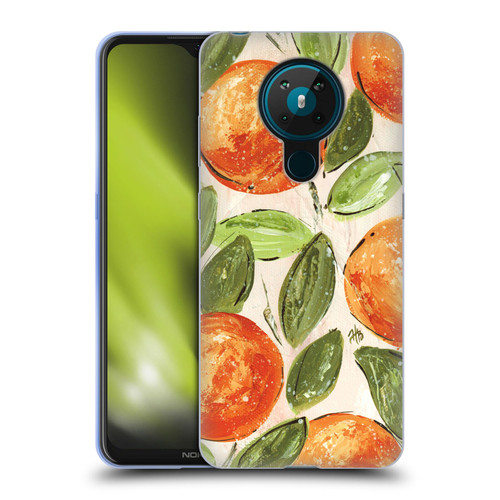 Haley Bush Pattern Painting Blue Diamond Soft Gel Case for Nokia 5.3