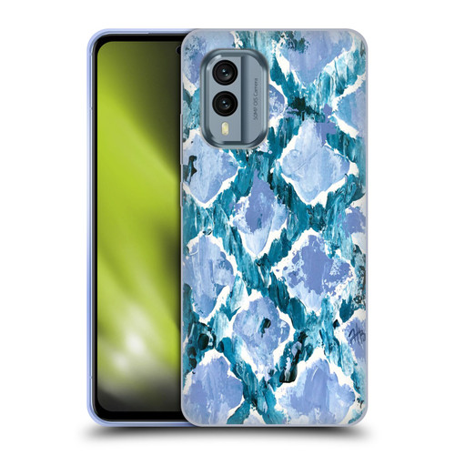 Haley Bush Pattern Painting Blue Diamond Soft Gel Case for Nokia X30