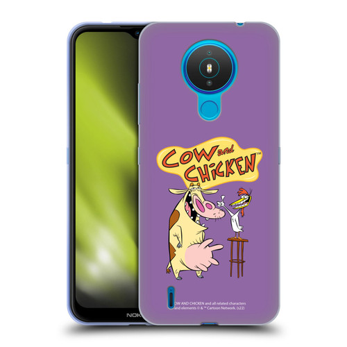 Cow and Chicken Graphics Character Art Soft Gel Case for Nokia 1.4