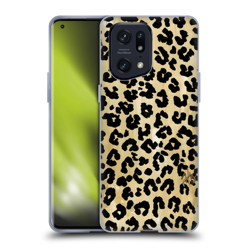 Haley Bush Pattern Painting Leopard Print Soft Gel Case for OPPO Find X5 Pro