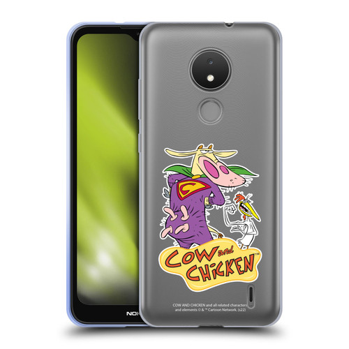 Cow and Chicken Graphics Super Cow Soft Gel Case for Nokia C21