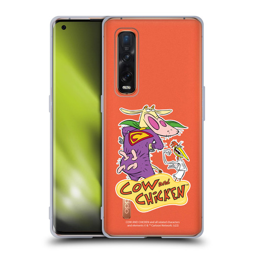 Cow and Chicken Graphics Super Cow Soft Gel Case for OPPO Find X2 Pro 5G