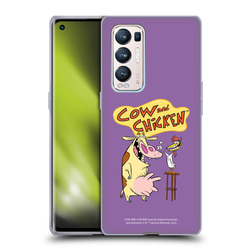 Cow and Chicken Graphics Character Art Soft Gel Case for OPPO Find X3 Neo / Reno5 Pro+ 5G