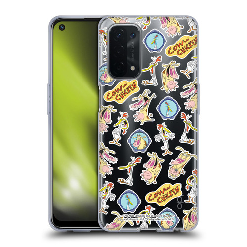 Cow and Chicken Graphics Pattern Soft Gel Case for OPPO A54 5G