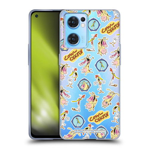 Cow and Chicken Graphics Pattern Soft Gel Case for OPPO Reno7 5G / Find X5 Lite