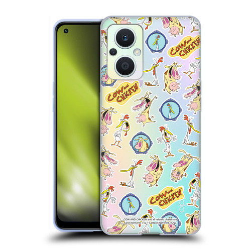 Cow and Chicken Graphics Pattern Soft Gel Case for OPPO Reno8 Lite