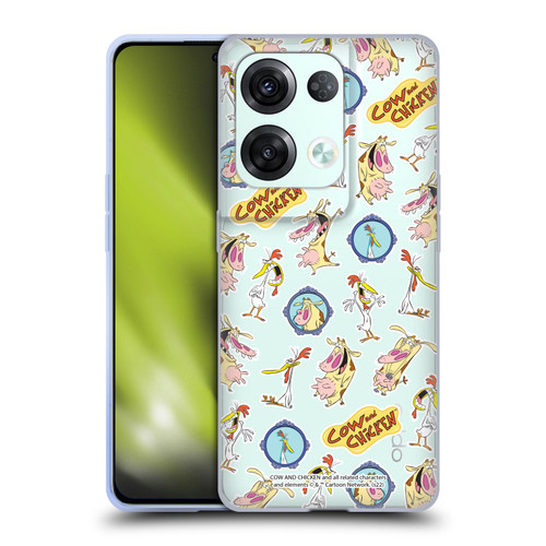 Cow and Chicken Graphics Pattern Soft Gel Case for OPPO Reno8 Pro