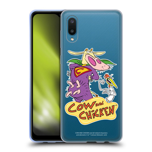 Cow and Chicken Graphics Super Cow Soft Gel Case for Samsung Galaxy A02/M02 (2021)