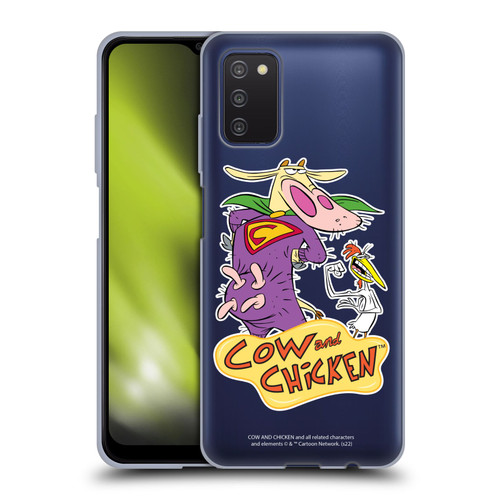 Cow and Chicken Graphics Super Cow Soft Gel Case for Samsung Galaxy A03s (2021)