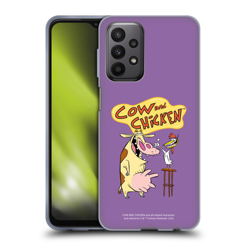 Cow and Chicken Graphics Character Art Soft Gel Case for Samsung Galaxy A23 / 5G (2022)