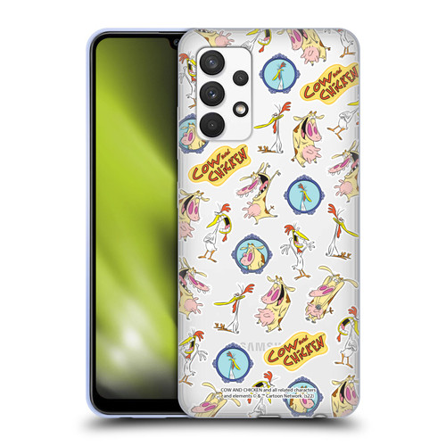 Cow and Chicken Graphics Pattern Soft Gel Case for Samsung Galaxy A32 (2021)