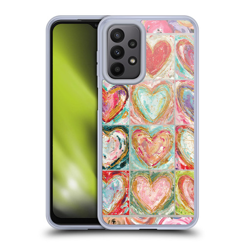 Haley Bush Pattern Painting Hearts Soft Gel Case for Samsung Galaxy A23 / 5G (2022)