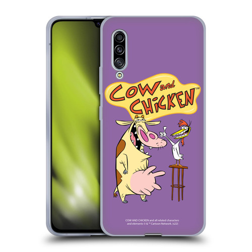 Cow and Chicken Graphics Character Art Soft Gel Case for Samsung Galaxy A90 5G (2019)