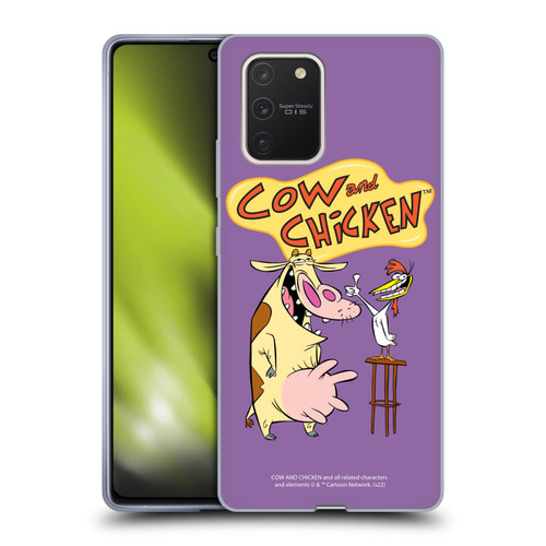 Cow and Chicken Graphics Character Art Soft Gel Case for Samsung Galaxy S10 Lite