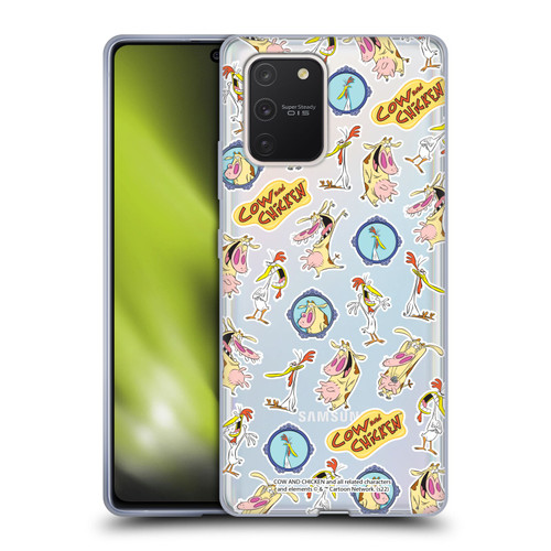 Cow and Chicken Graphics Pattern Soft Gel Case for Samsung Galaxy S10 Lite
