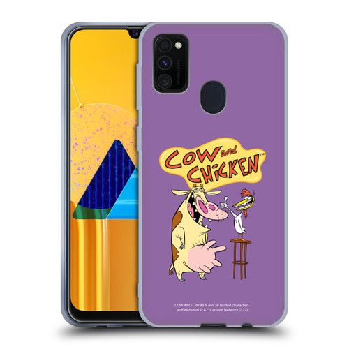 Cow and Chicken Graphics Character Art Soft Gel Case for Samsung Galaxy M30s (2019)/M21 (2020)