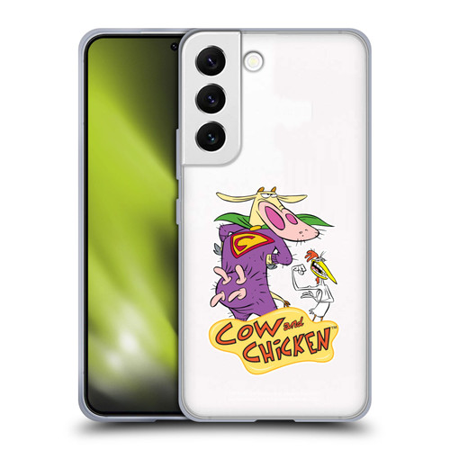 Cow and Chicken Graphics Super Cow Soft Gel Case for Samsung Galaxy S22 5G