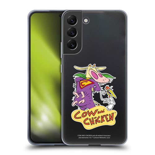 Cow and Chicken Graphics Super Cow Soft Gel Case for Samsung Galaxy S22+ 5G