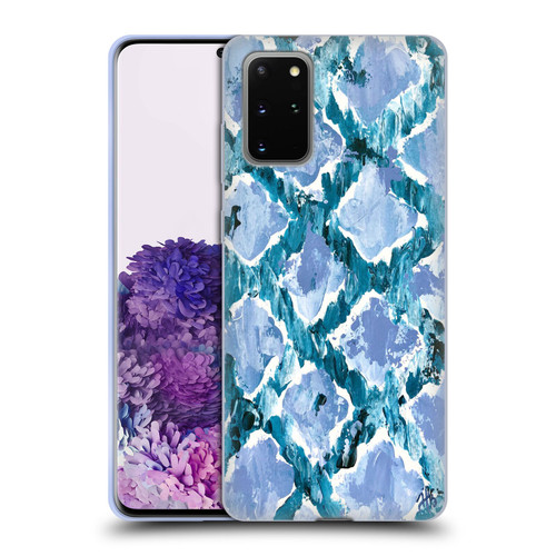 Haley Bush Pattern Painting Blue Diamond Soft Gel Case for Samsung Galaxy S20+ / S20+ 5G