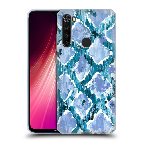 Haley Bush Pattern Painting Blue Diamond Soft Gel Case for Xiaomi Redmi Note 8T