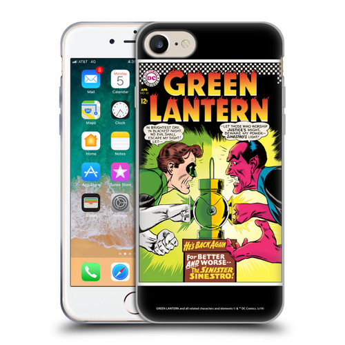 Green Lantern DC Comics Comic Book Covers Sinestro Soft Gel Case for Apple iPhone 7 / 8 / SE 2020 & 2022