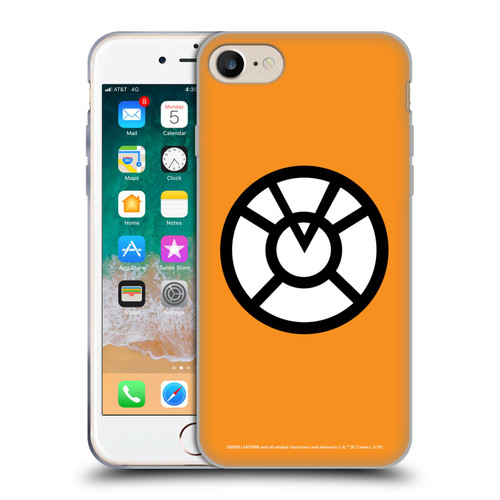 Green Lantern DC Comics Lantern Corps Orange Soft Gel Case for Apple iPhone 7 / 8 / SE 2020 & 2022