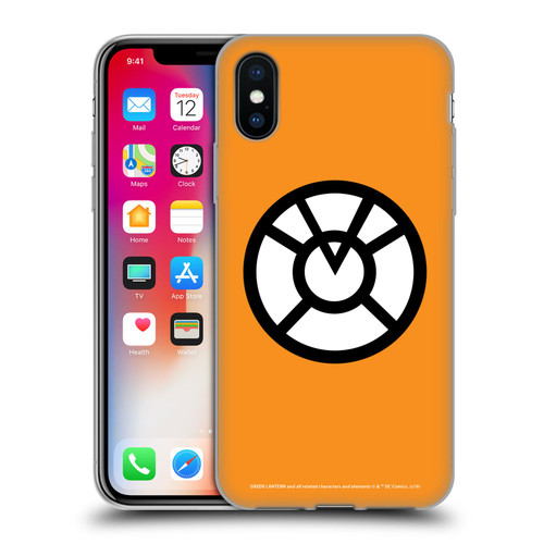 Green Lantern DC Comics Lantern Corps Orange Soft Gel Case for Apple iPhone X / iPhone XS