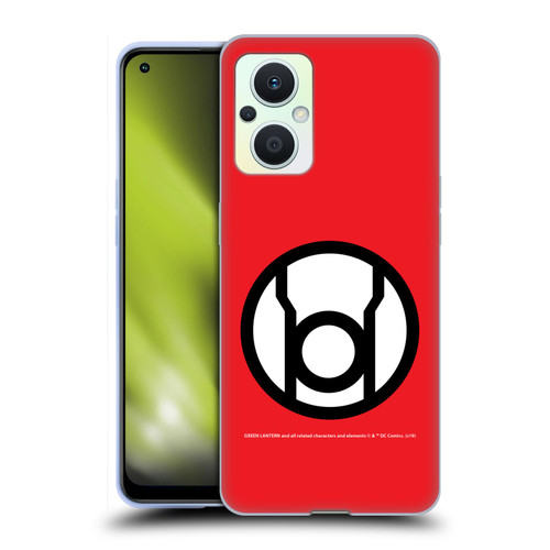 Green Lantern DC Comics Lantern Corps Red Soft Gel Case for OPPO Reno8 Lite